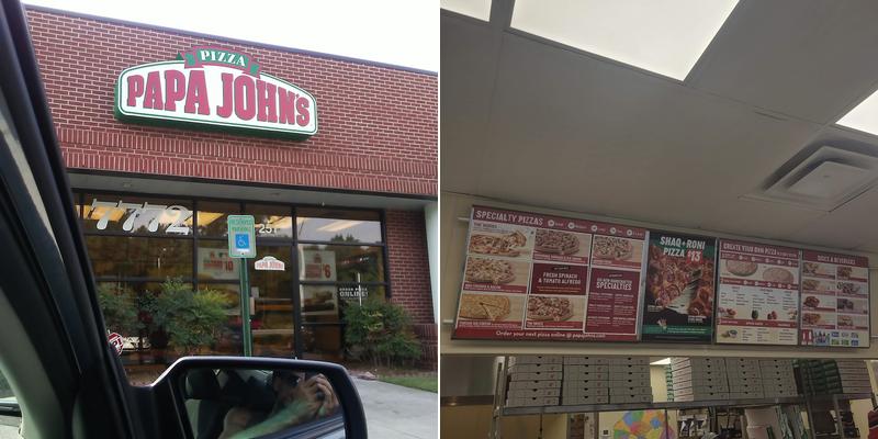 Papa Johns Pizza Menu