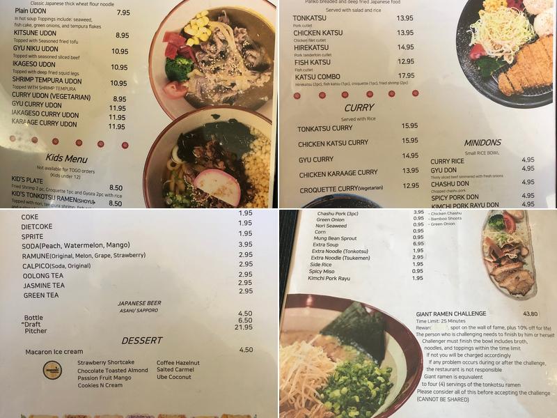 Mori Kitchen Menu