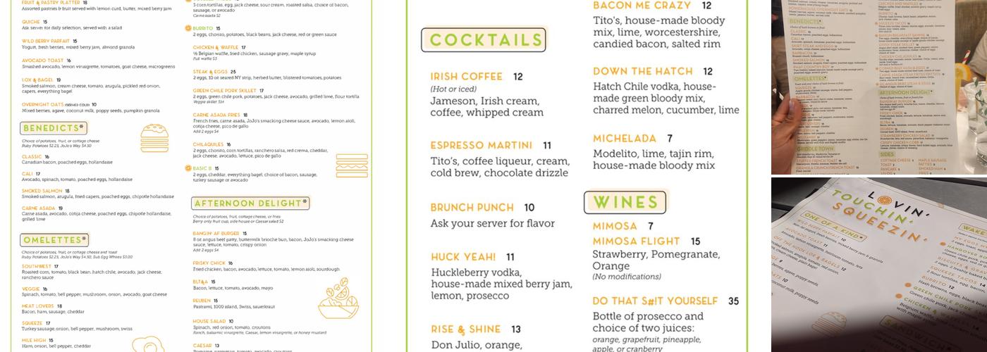 Morning Squeeze Menu