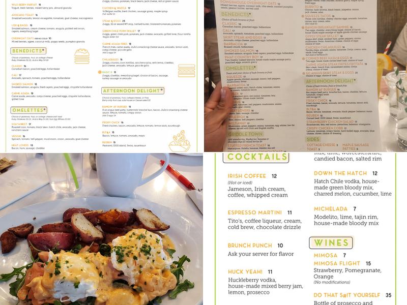 Morning Squeeze Menu