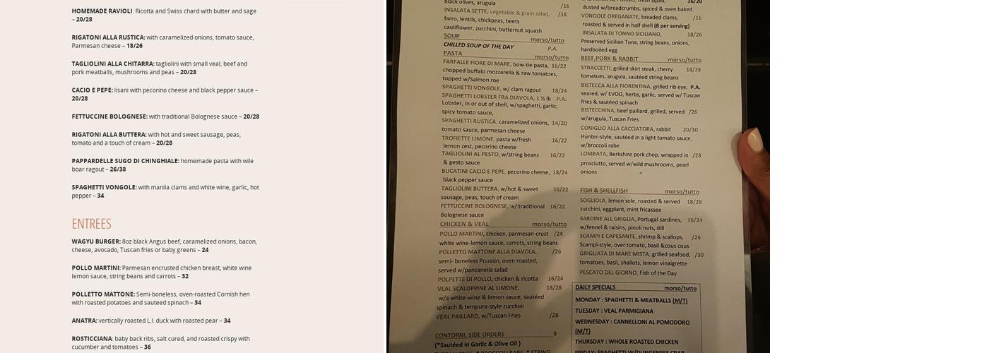 Morso Menu