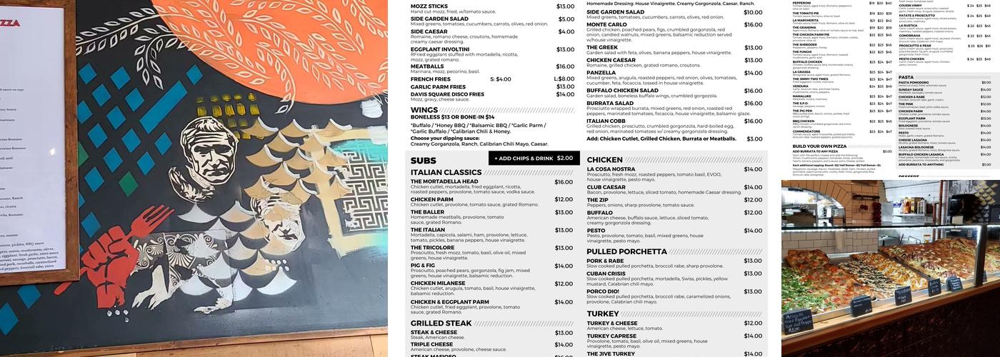 Mortadella Head Menu