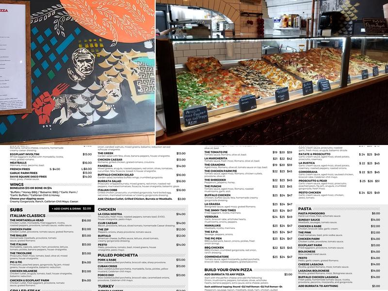 Mortadella Head Menu