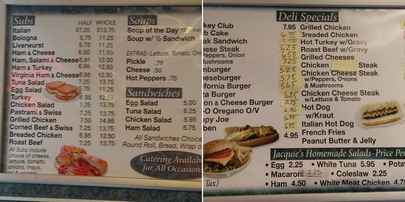Mountain Deli Menu