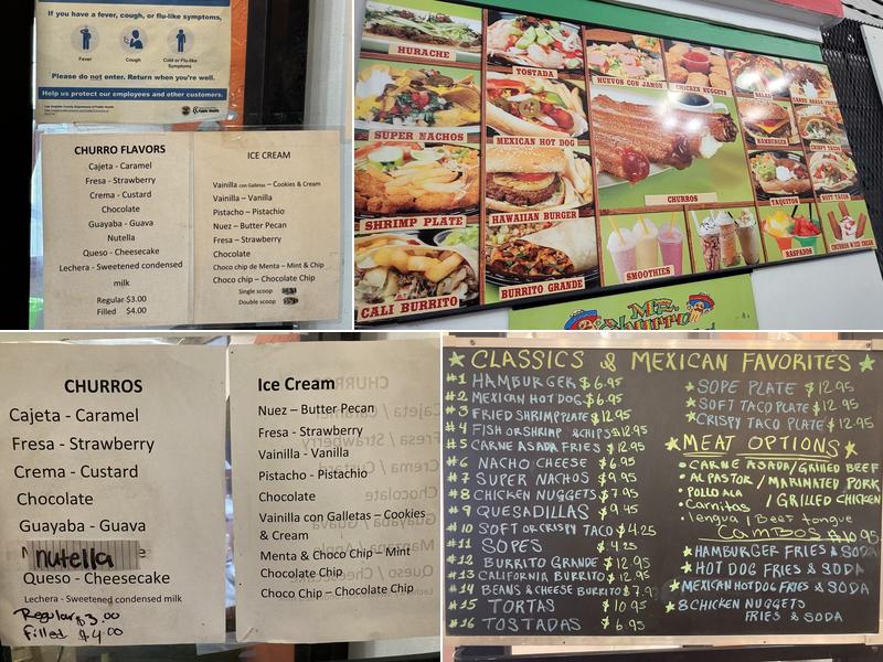 Mr. Churro Menu