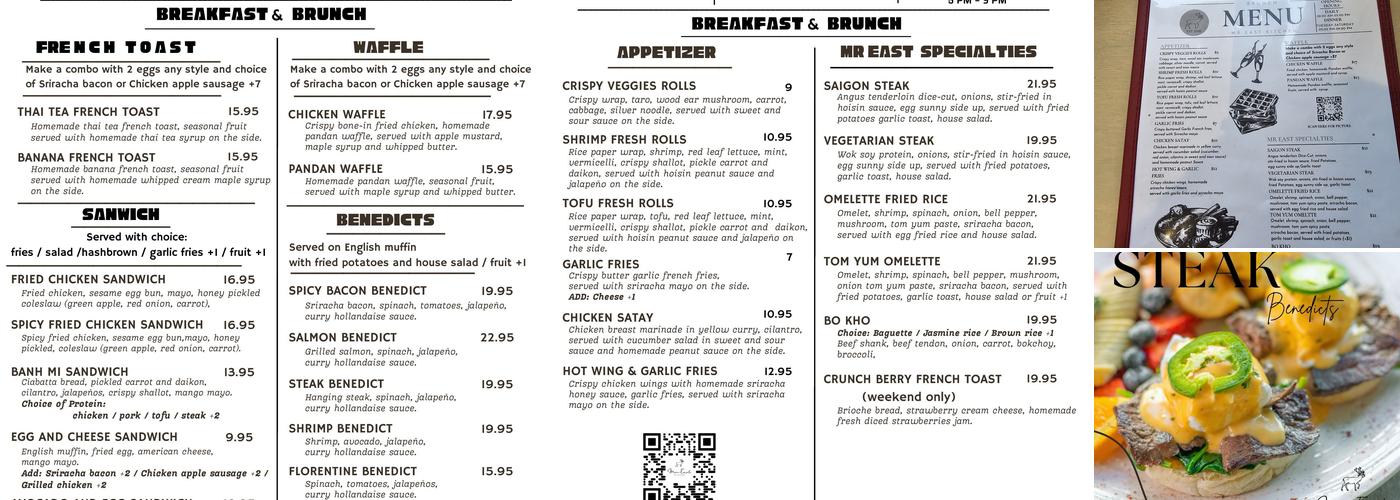 Mr. East Kitchen Menu