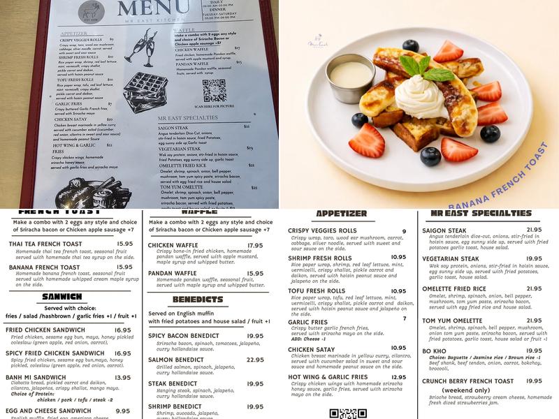 Mr. East Kitchen Menu