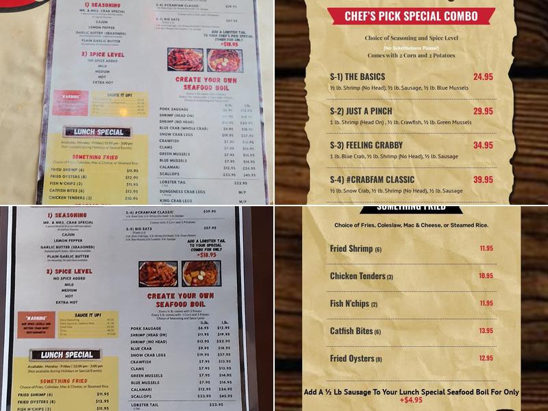 Mr. & Mrs. Crab - Bradenton Menu