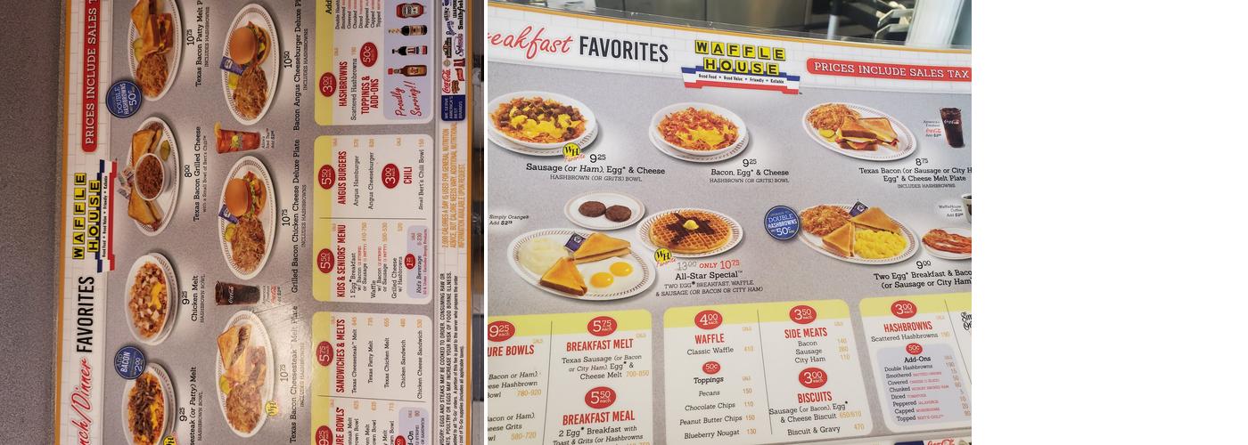 Waffle House Menu