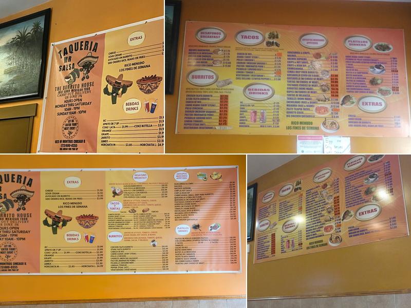 Mr Salsa Menu