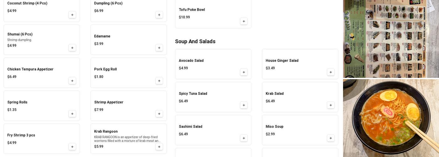 Mr Sushi Express Menu