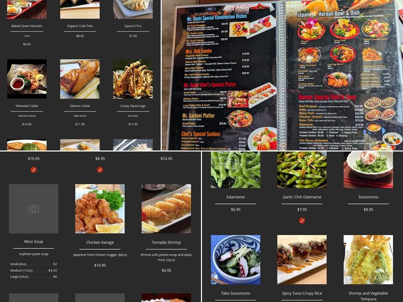 Mr. Sushi & Mrs. Roll(Lansdowne) Menu