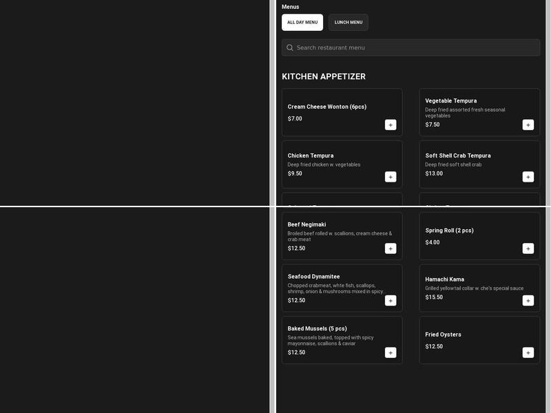 Mt. Fuji Japanese Sushi & Hibachi Restaurant Menu