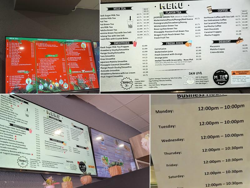 MTea Menu