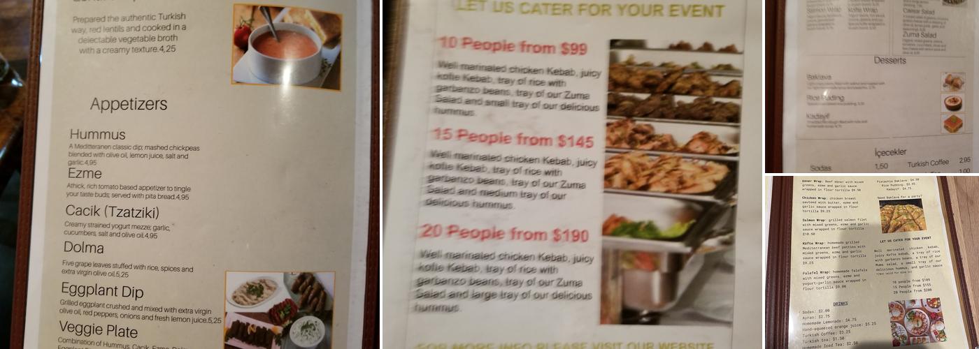 Muma Kitchen Menu