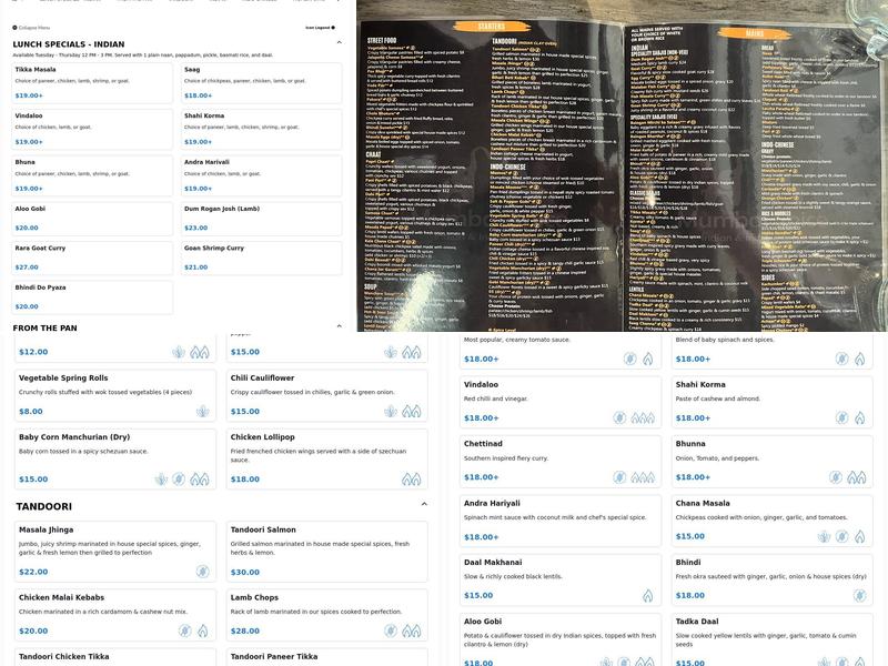 Mumbai Spice Menu