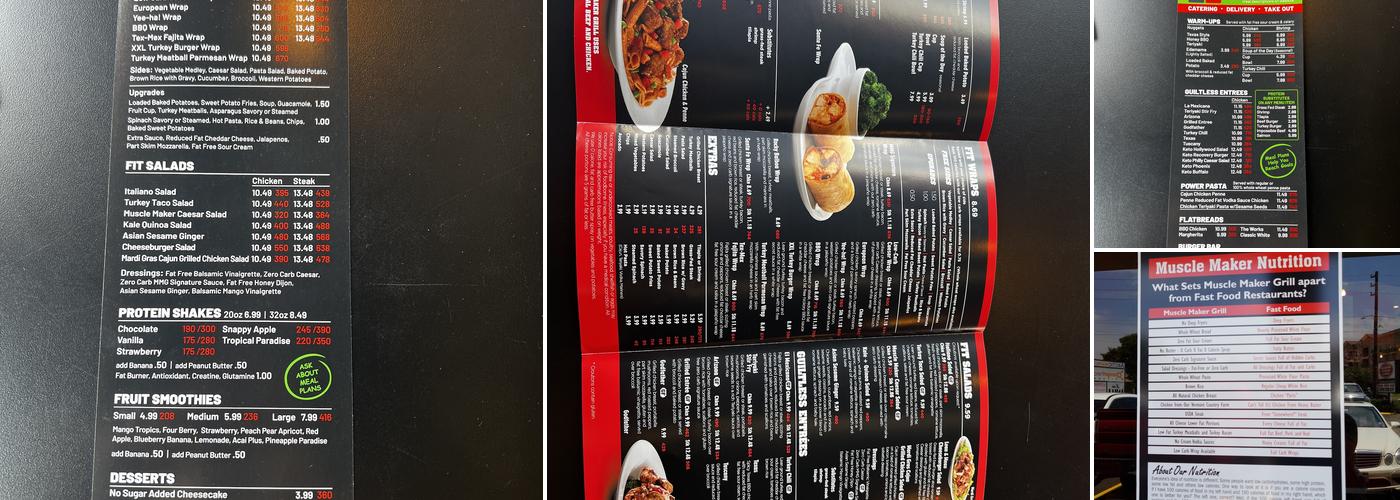 Muscle Maker Grill Menu