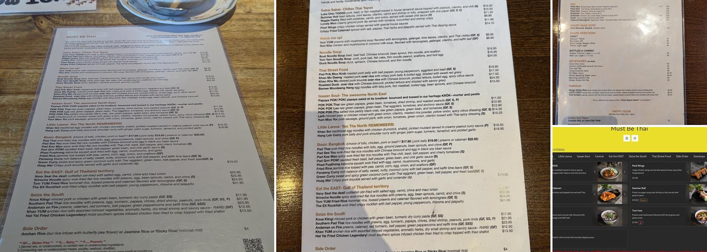 Must be Thai Menu