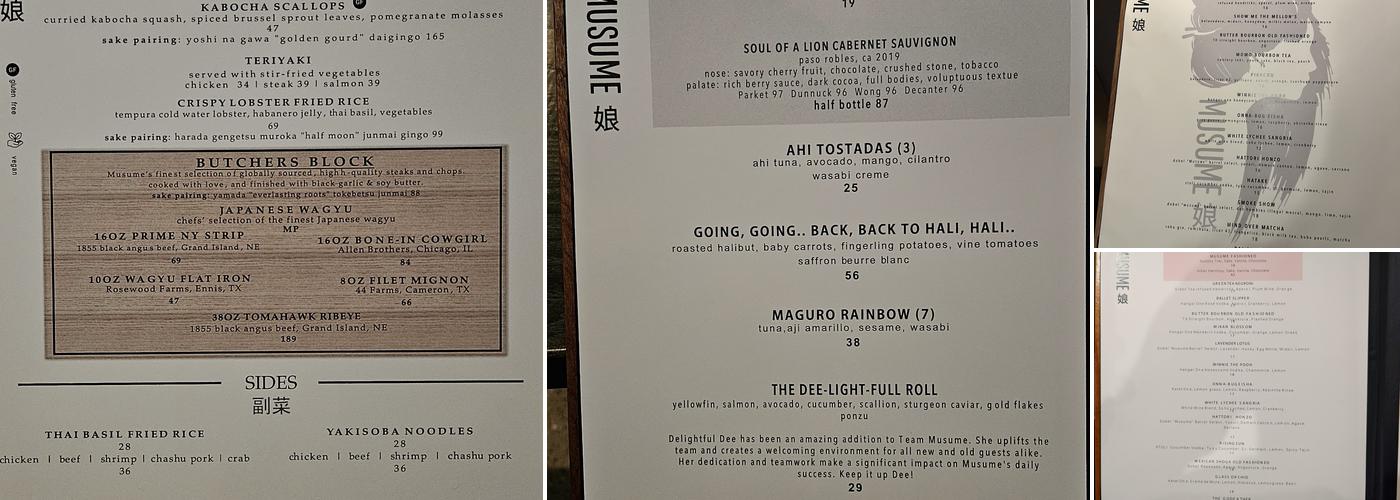Musume Menu