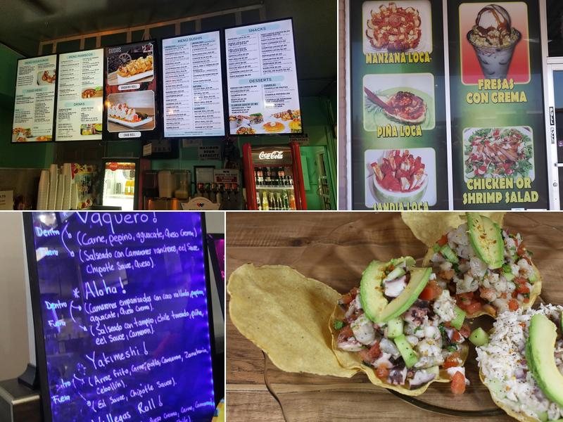 MV Snacks and Sushi Menu