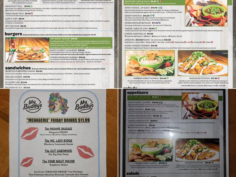 My Buddy's Menu