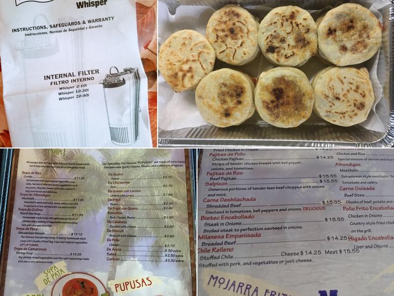 Myra's Salvadorian Cuisine Menu