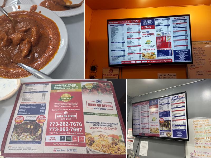 Naan On Devon & Grill Menu