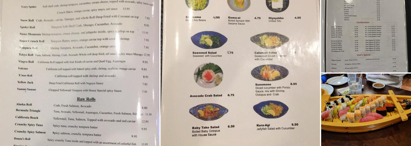 Nagoya Sushi And Hibachi Menu