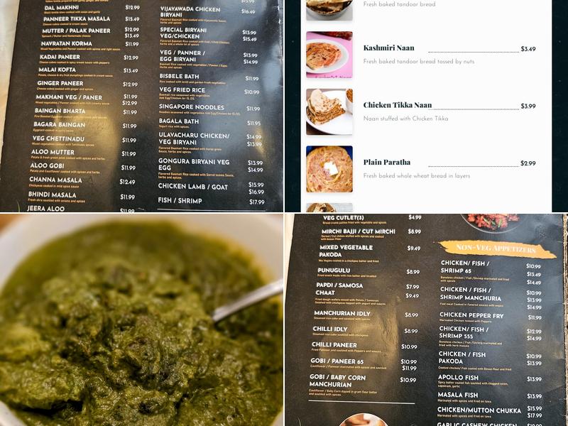 Namaste Flavours Arbor Menu