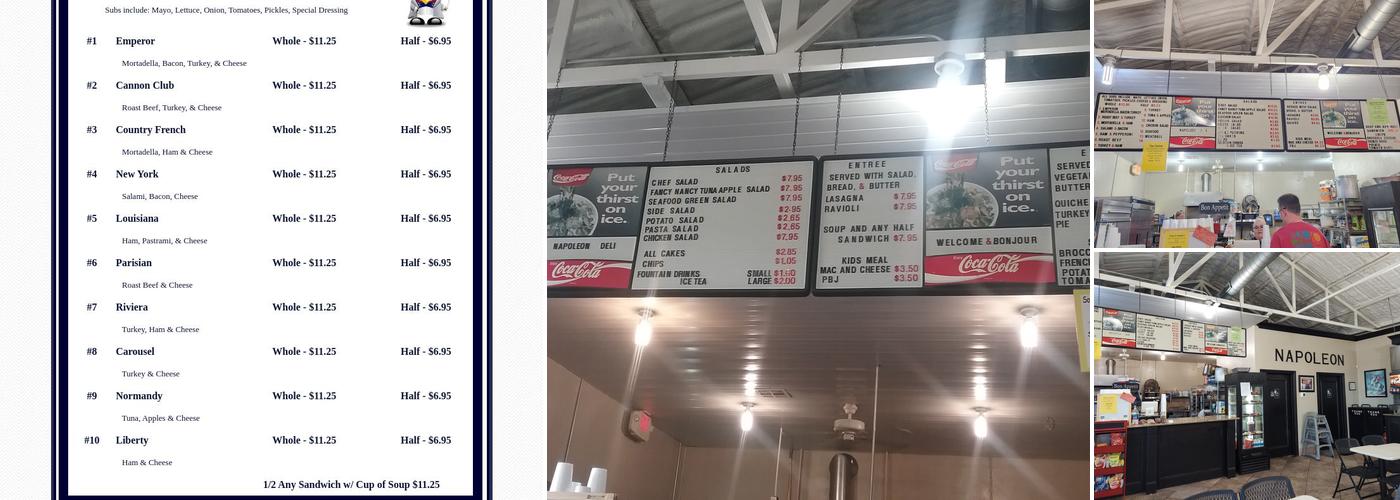 Napoleon Deli Menu