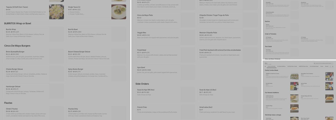 Cinco de Mayo Menu