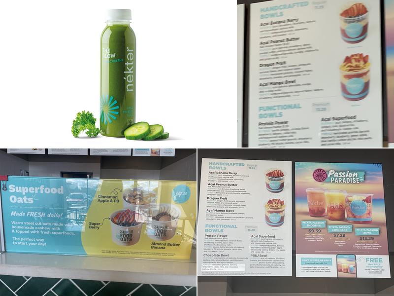 Nekter Juice Bar Menu