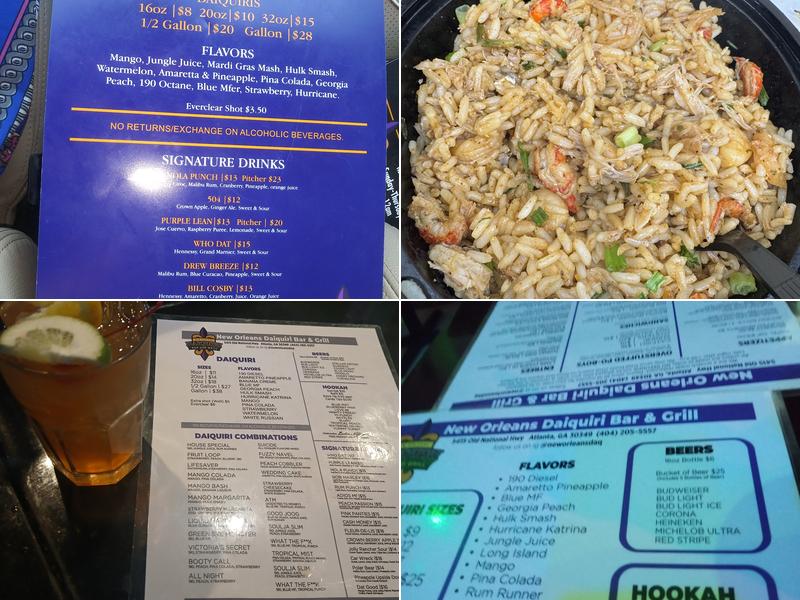 New Orleans Daiquiri Bar & Grill Menu