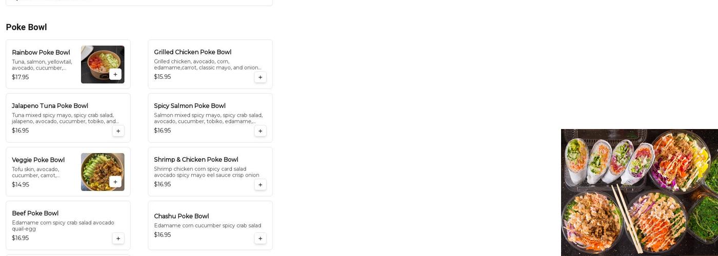 New Sushi@Allston Menu