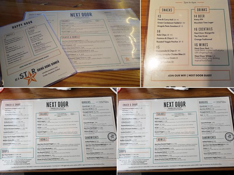 Next Door American Eatery Menu