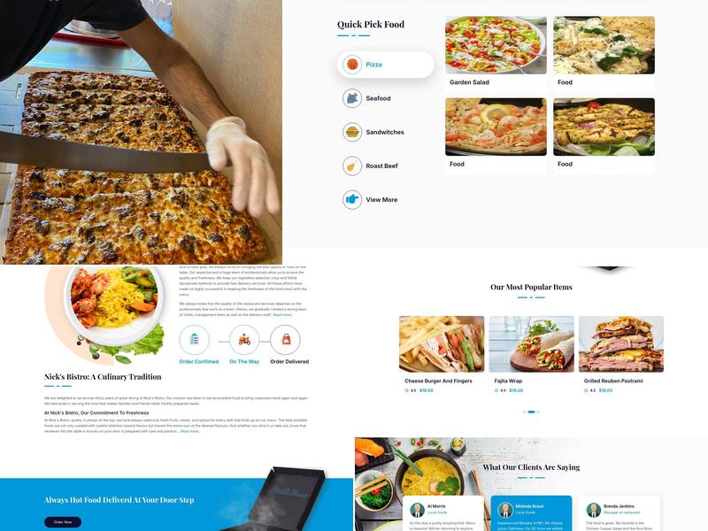 Nick's Bistro Revere Menu