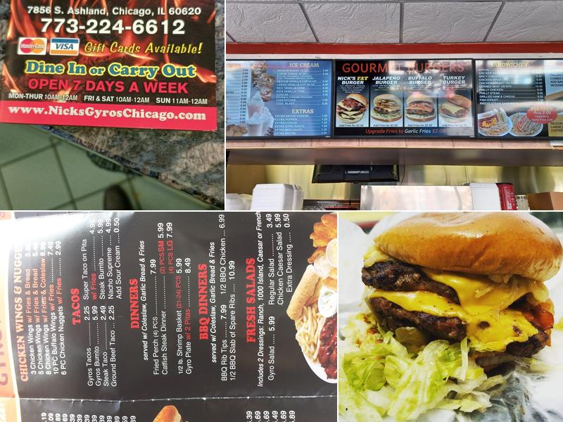 Nick's Gyros Menu