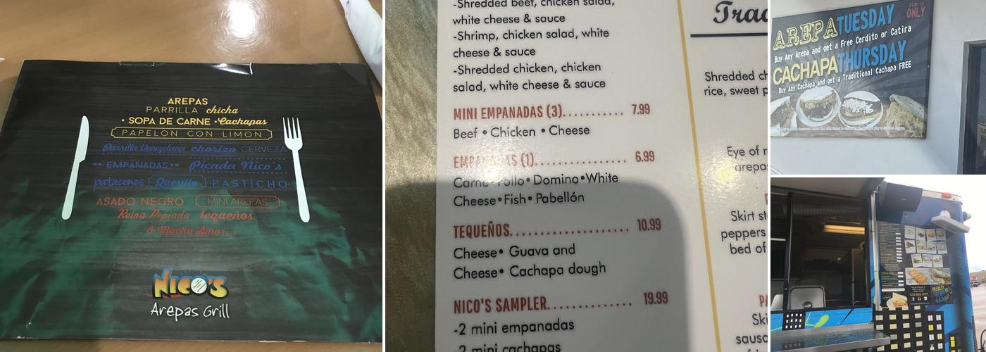 Nico's Arepas Grill Menu