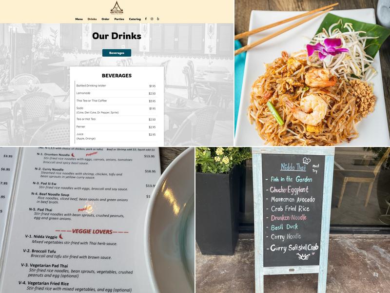 Nidda Thai Cuisine Menu