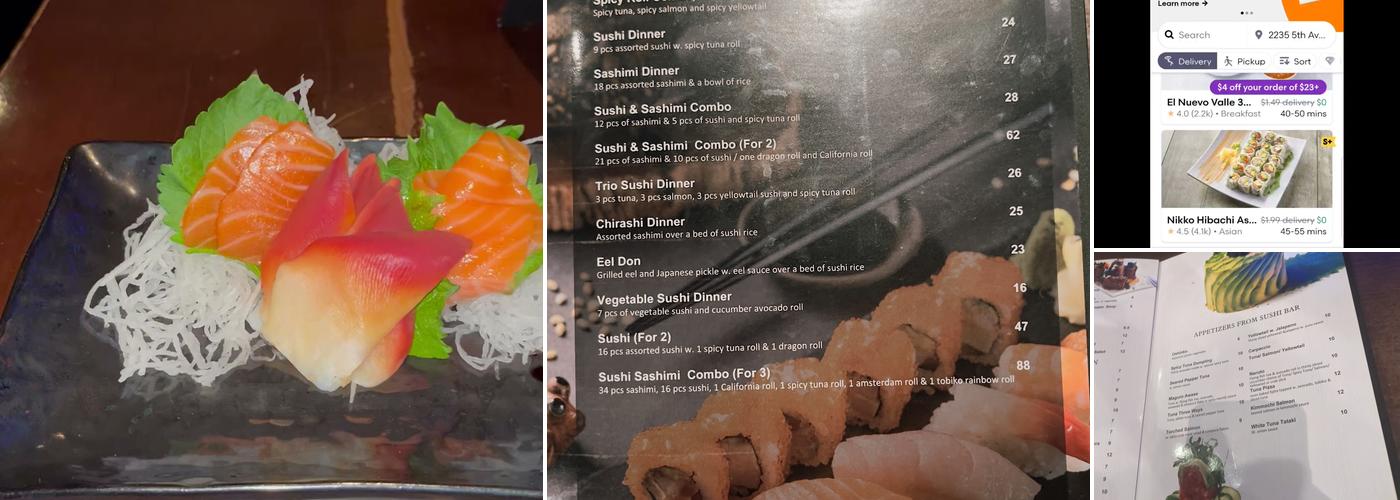 Nikko Hibachi Asian Fusion Menu