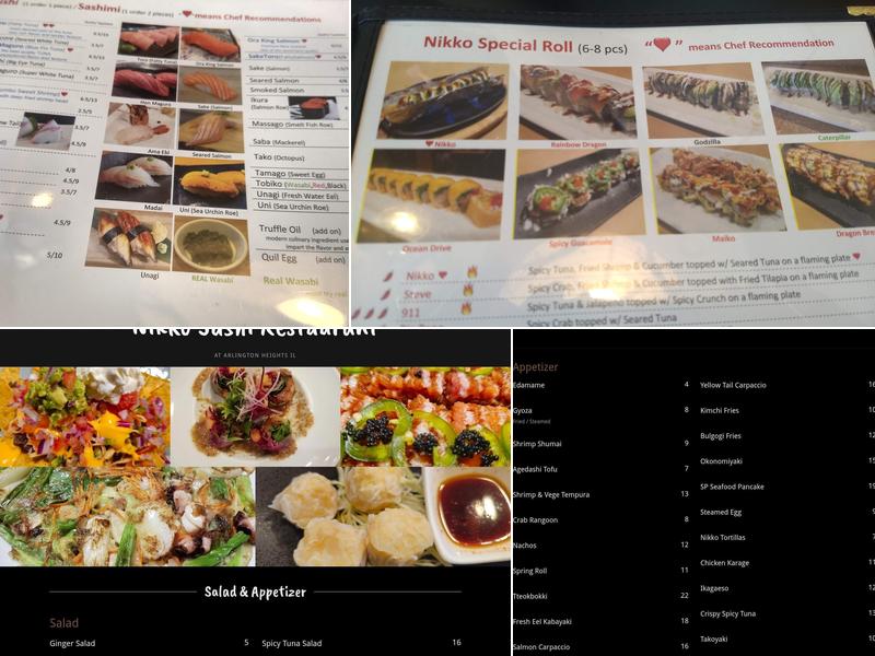 Nikko Sushi Menu