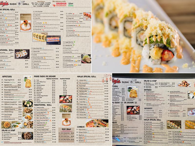 Ninja Sushi & Grill Menu