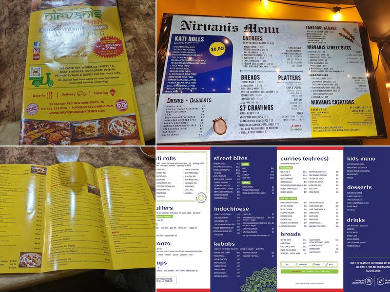 Nirvanis Indian Kitchen Menu