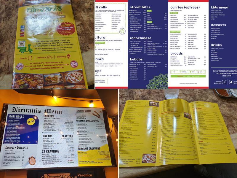 Nirvanis Indian Kitchen Menu