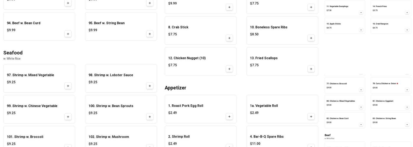 No. 1 Menu