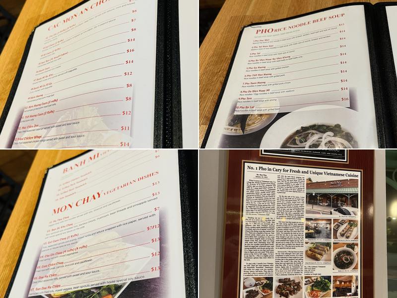 No.1 Pho Authentic Vietnamese Cuisine Menu