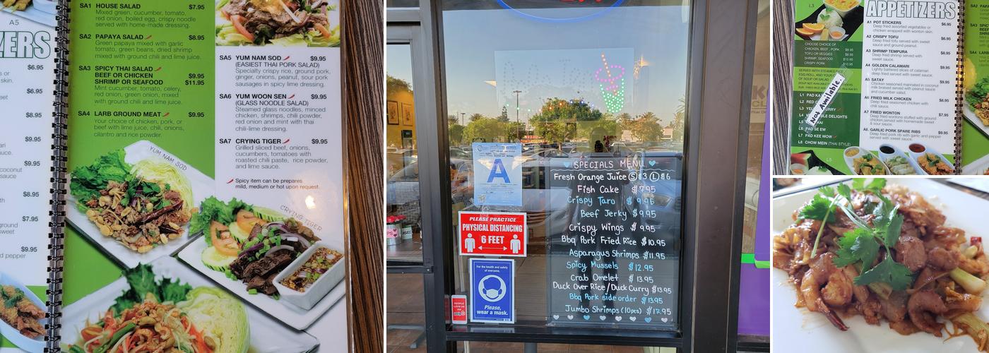 Nokki Thai Kitchen Menu