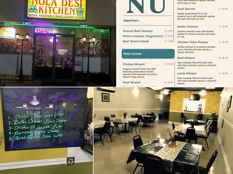NOLA Desi Kitchen Menu