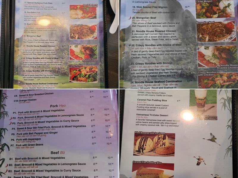 Noodle House Menu