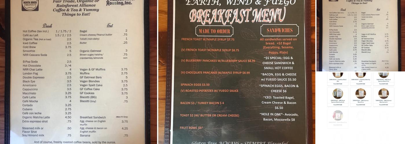 North River Roasters Roastery Menu